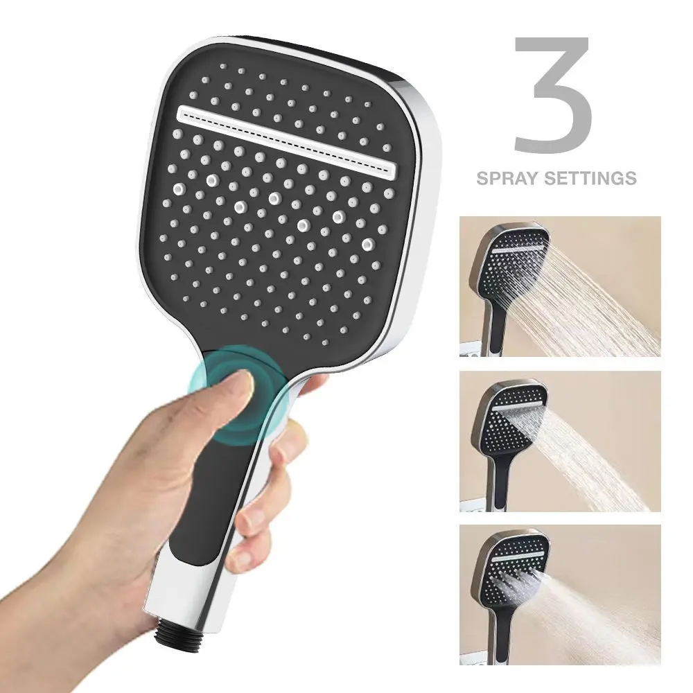 Tombol Selesai Krom Persegi ABS Pilih Hand Shower