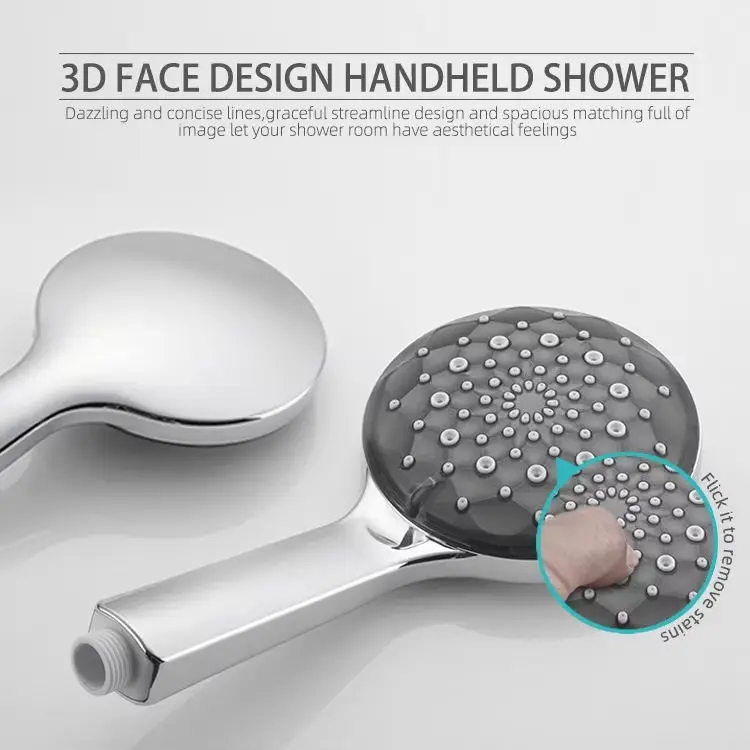 3d Design Round High Pressure Rainfall Hand Shower